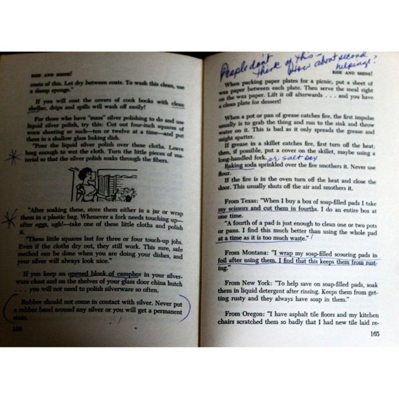 VTG 1963 Heloise's Kitchen Hints Hardcover Book By Heloise Notes - Picture 12 of 12